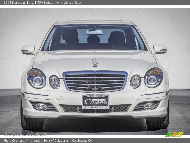 Arctic White / Black 2008 Mercedes-Benz E 550 Sedan