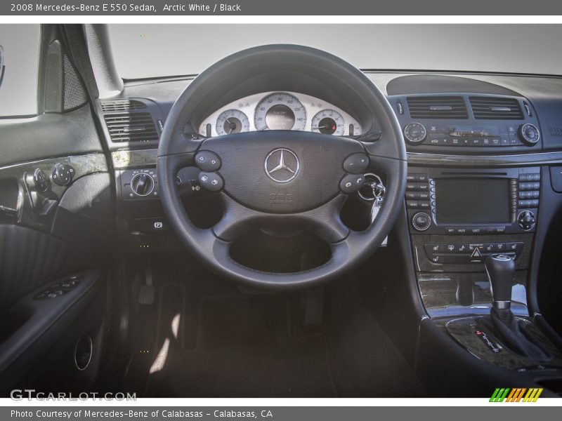 Arctic White / Black 2008 Mercedes-Benz E 550 Sedan
