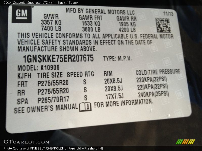 Black / Ebony 2014 Chevrolet Suburban LTZ 4x4
