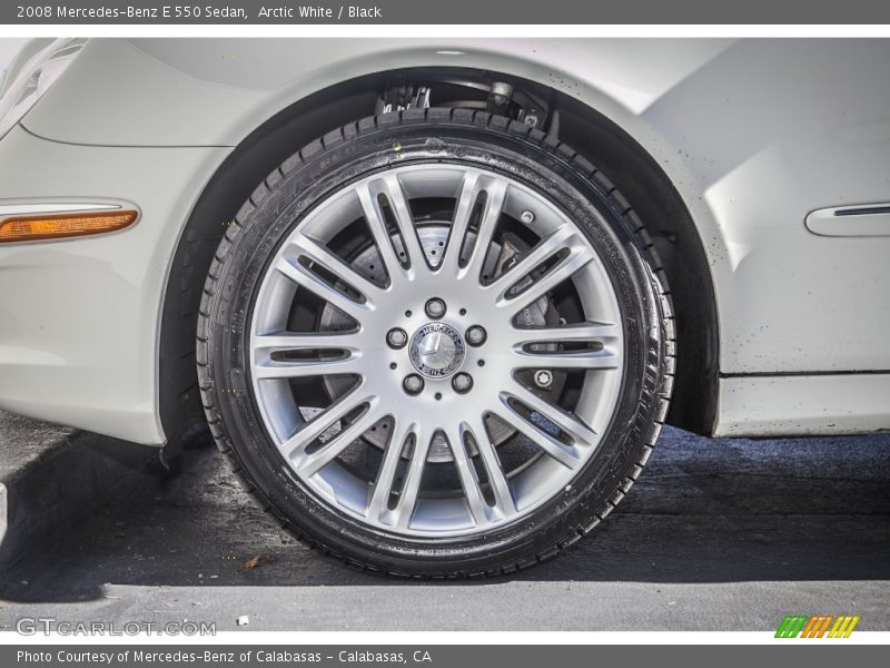 Arctic White / Black 2008 Mercedes-Benz E 550 Sedan