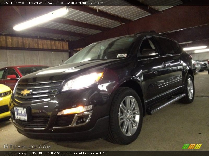 Black Granite Metallic / Ebony 2014 Chevrolet Traverse LT AWD