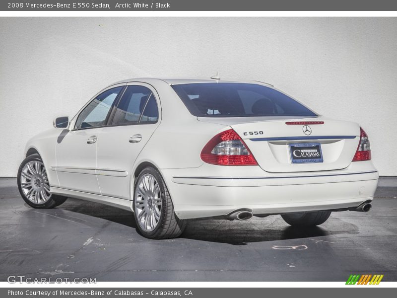 Arctic White / Black 2008 Mercedes-Benz E 550 Sedan