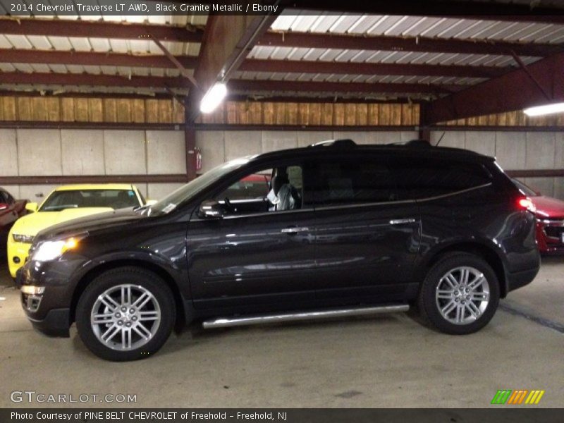 Black Granite Metallic / Ebony 2014 Chevrolet Traverse LT AWD