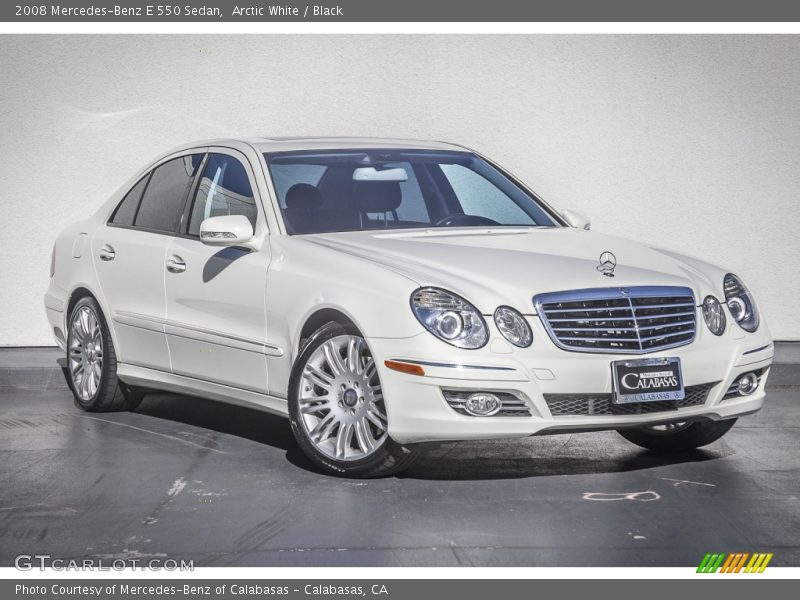 Arctic White / Black 2008 Mercedes-Benz E 550 Sedan