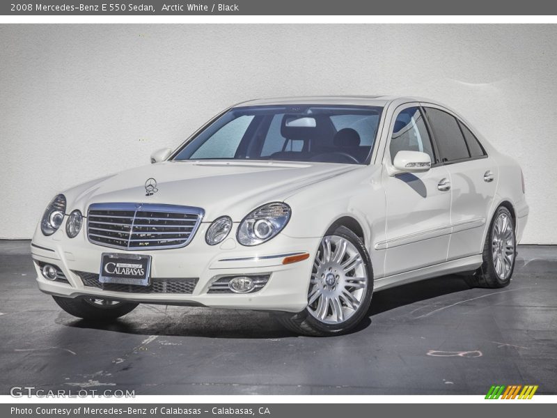 Arctic White / Black 2008 Mercedes-Benz E 550 Sedan