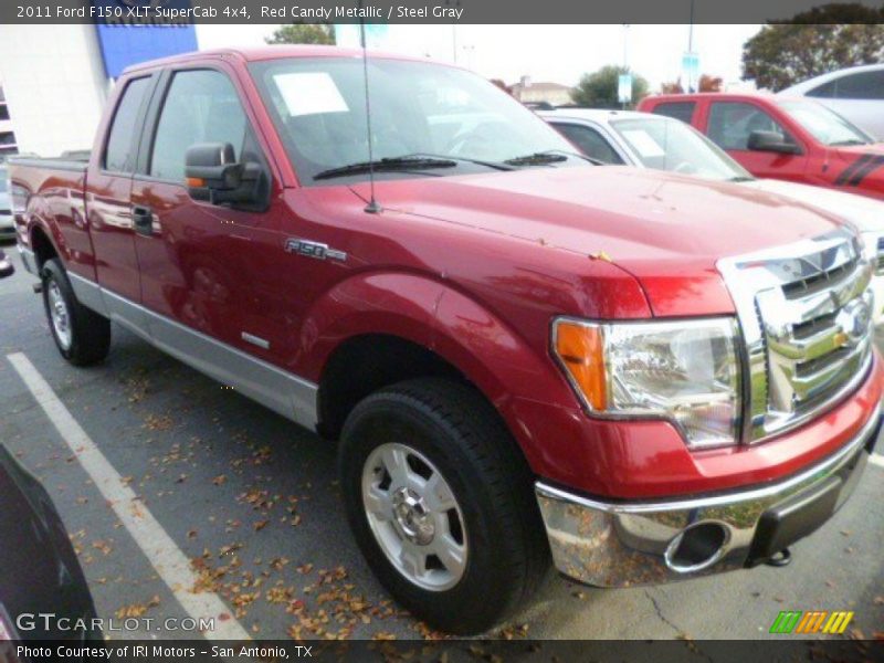 Red Candy Metallic / Steel Gray 2011 Ford F150 XLT SuperCab 4x4