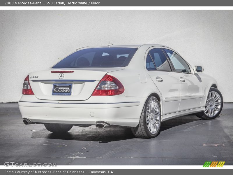 Arctic White / Black 2008 Mercedes-Benz E 550 Sedan