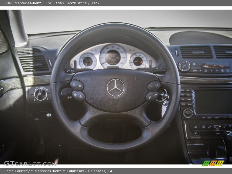 Arctic White / Black 2008 Mercedes-Benz E 550 Sedan