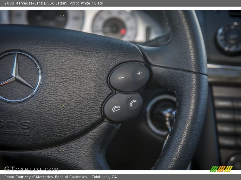 Arctic White / Black 2008 Mercedes-Benz E 550 Sedan