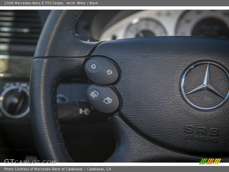 Arctic White / Black 2008 Mercedes-Benz E 550 Sedan
