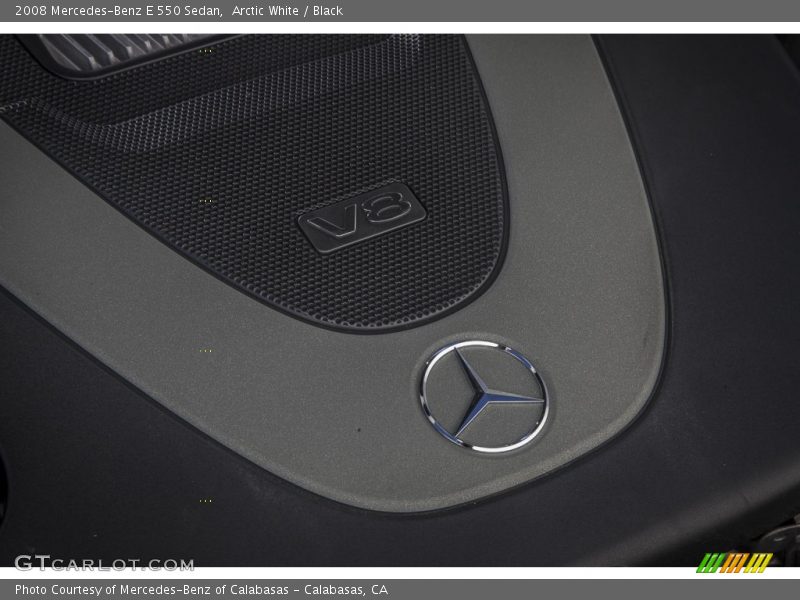 Arctic White / Black 2008 Mercedes-Benz E 550 Sedan