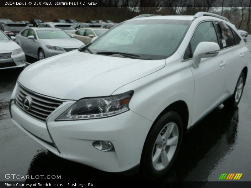 Starfire Pearl / Lt. Gray 2014 Lexus RX 350 AWD