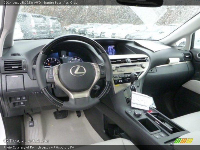 Starfire Pearl / Lt. Gray 2014 Lexus RX 350 AWD