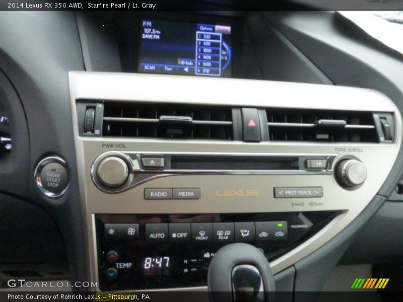 Starfire Pearl / Lt. Gray 2014 Lexus RX 350 AWD
