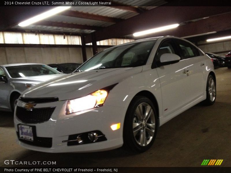 Summit White / Cocoa/Light Neutral 2014 Chevrolet Cruze LTZ