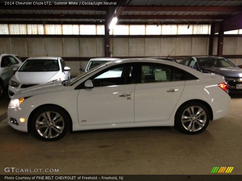 Summit White / Cocoa/Light Neutral 2014 Chevrolet Cruze LTZ