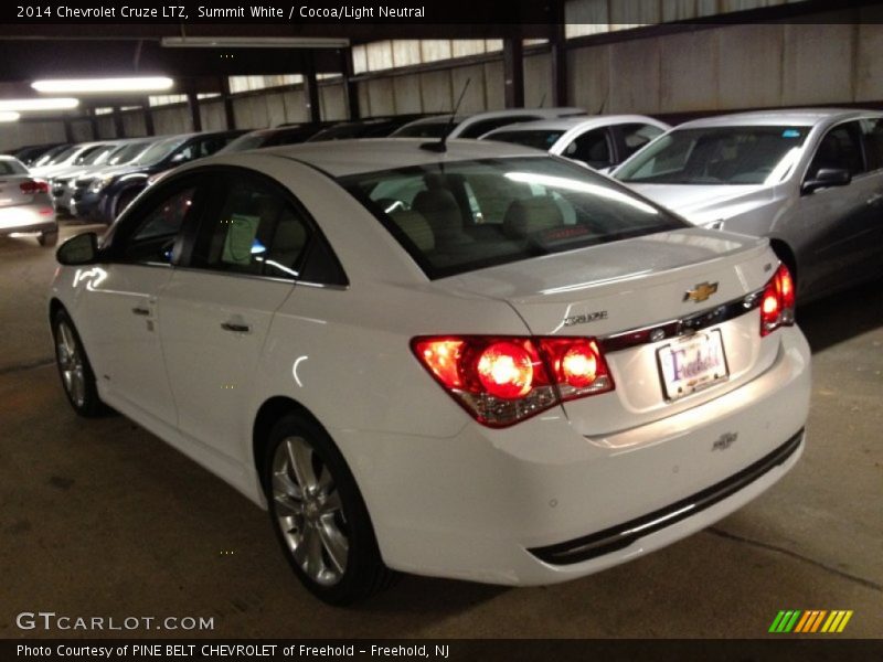 Summit White / Cocoa/Light Neutral 2014 Chevrolet Cruze LTZ