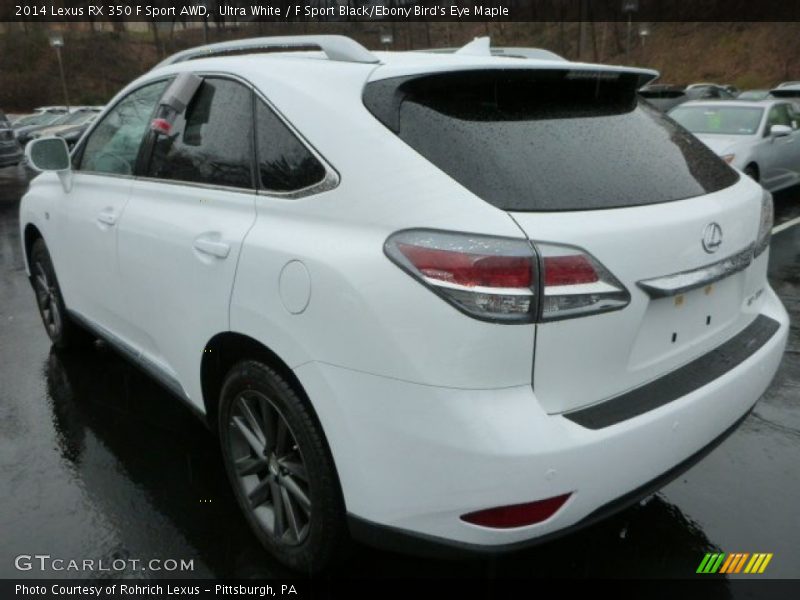 Ultra White / F Sport Black/Ebony Bird's Eye Maple 2014 Lexus RX 350 F Sport AWD