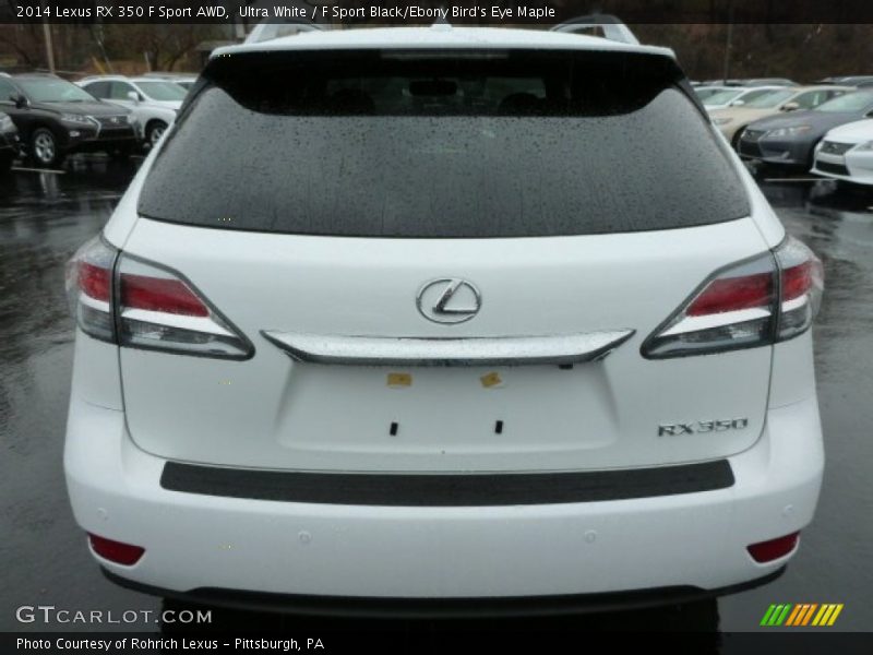 Ultra White / F Sport Black/Ebony Bird's Eye Maple 2014 Lexus RX 350 F Sport AWD