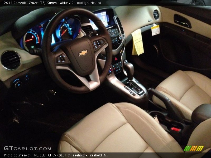 Summit White / Cocoa/Light Neutral 2014 Chevrolet Cruze LTZ
