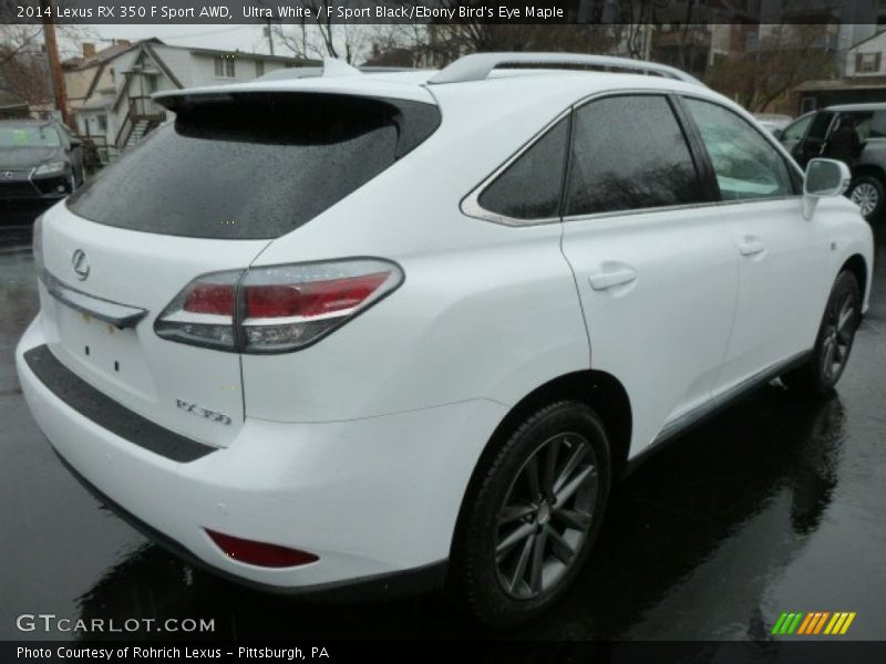 Ultra White / F Sport Black/Ebony Bird's Eye Maple 2014 Lexus RX 350 F Sport AWD