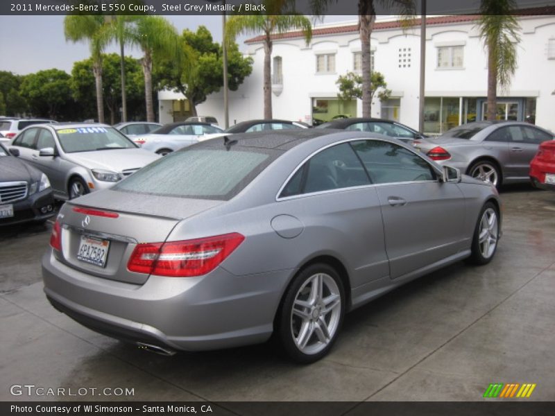 Steel Grey Metallic / Black 2011 Mercedes-Benz E 550 Coupe