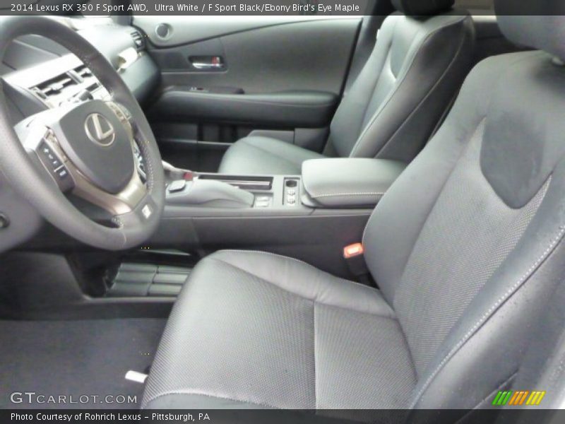 Ultra White / F Sport Black/Ebony Bird's Eye Maple 2014 Lexus RX 350 F Sport AWD