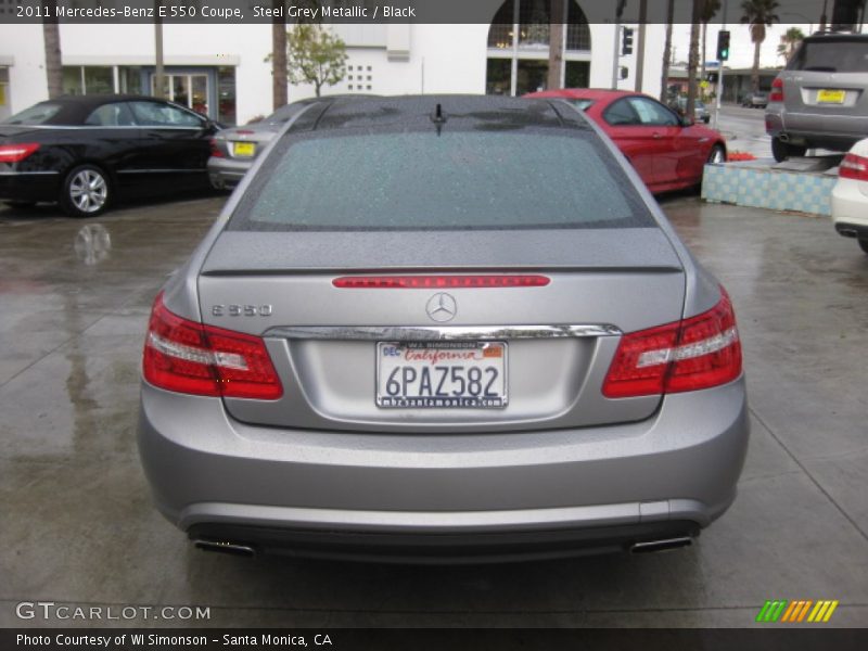 Steel Grey Metallic / Black 2011 Mercedes-Benz E 550 Coupe