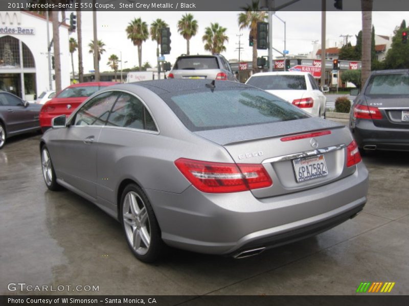 Steel Grey Metallic / Black 2011 Mercedes-Benz E 550 Coupe