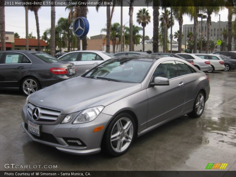 Steel Grey Metallic / Black 2011 Mercedes-Benz E 550 Coupe