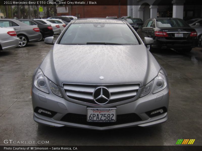 Steel Grey Metallic / Black 2011 Mercedes-Benz E 550 Coupe