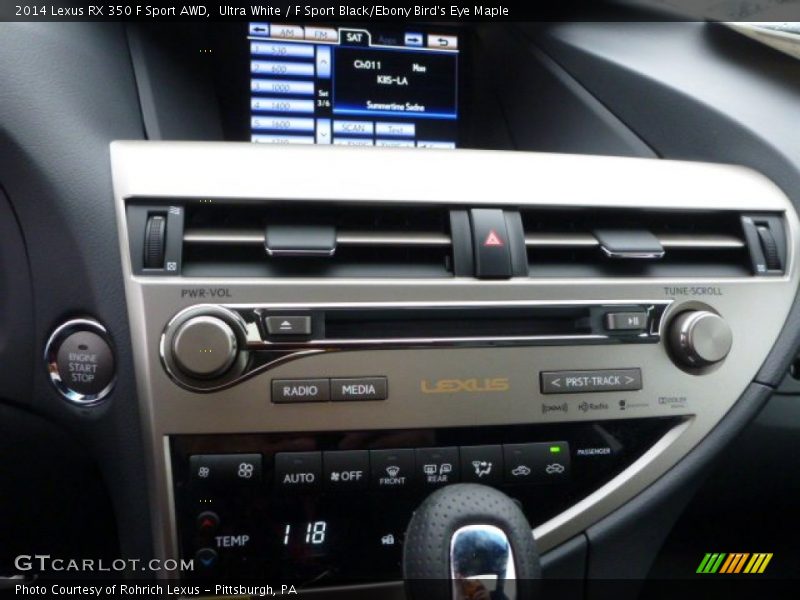 Ultra White / F Sport Black/Ebony Bird's Eye Maple 2014 Lexus RX 350 F Sport AWD