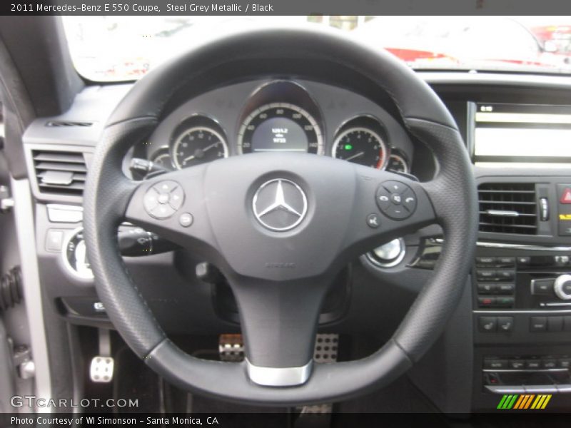 Steel Grey Metallic / Black 2011 Mercedes-Benz E 550 Coupe