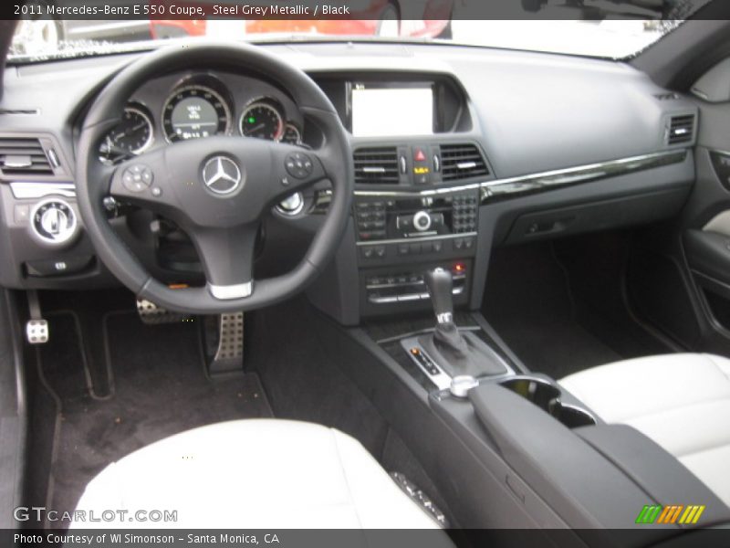Steel Grey Metallic / Black 2011 Mercedes-Benz E 550 Coupe