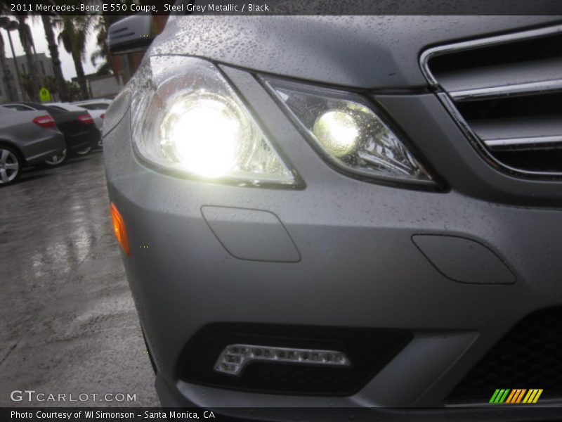 Steel Grey Metallic / Black 2011 Mercedes-Benz E 550 Coupe