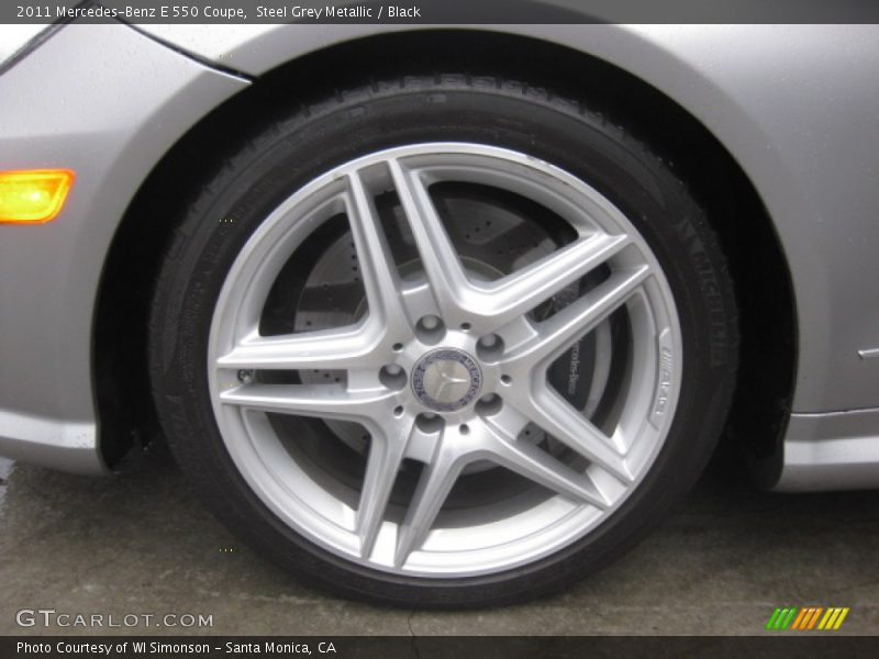 Steel Grey Metallic / Black 2011 Mercedes-Benz E 550 Coupe