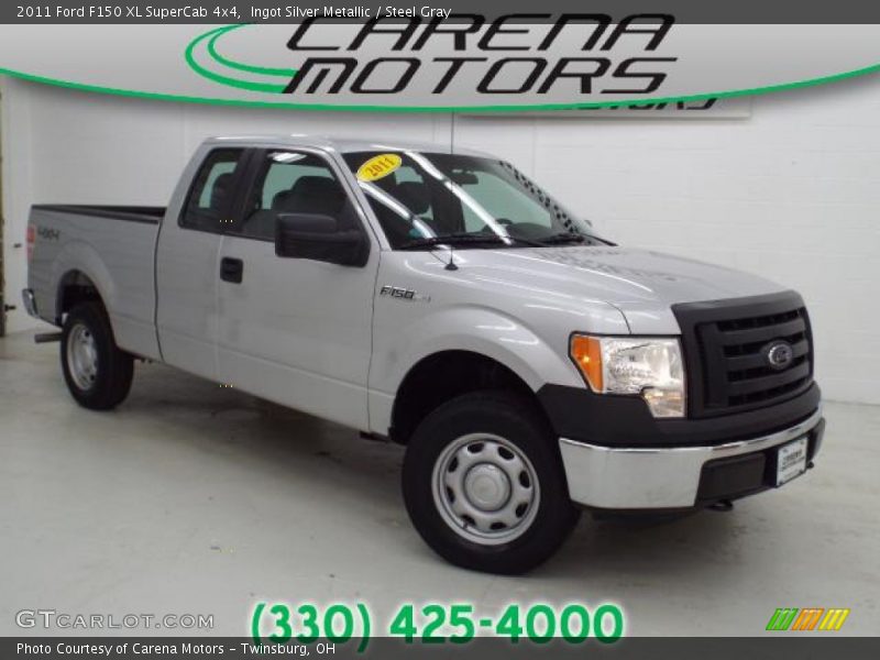 Ingot Silver Metallic / Steel Gray 2011 Ford F150 XL SuperCab 4x4