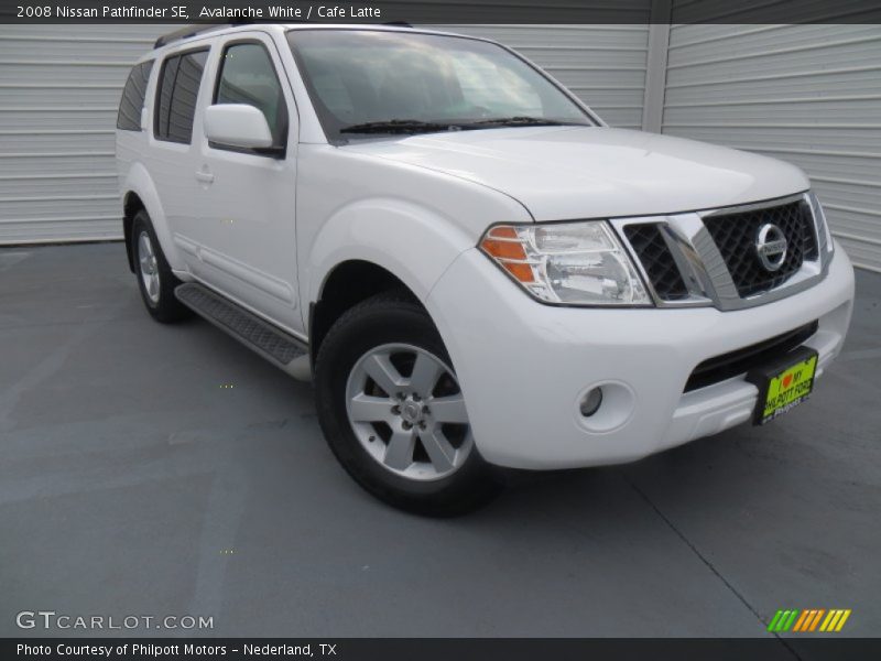 Avalanche White / Cafe Latte 2008 Nissan Pathfinder SE