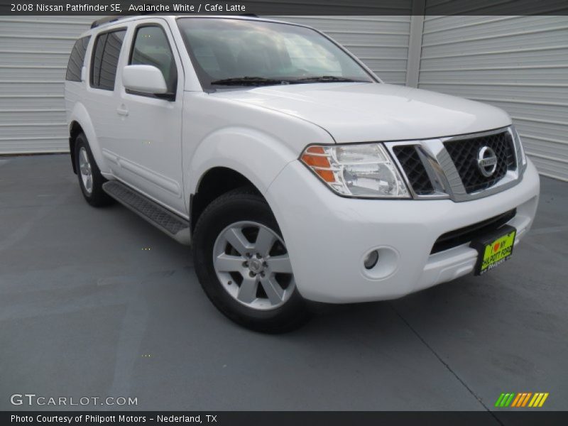 Avalanche White / Cafe Latte 2008 Nissan Pathfinder SE