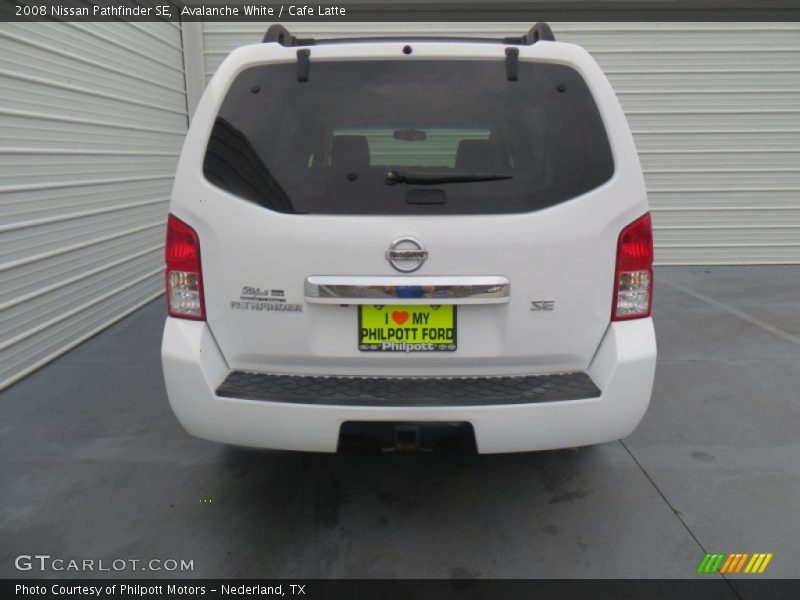 Avalanche White / Cafe Latte 2008 Nissan Pathfinder SE