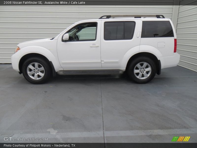 Avalanche White / Cafe Latte 2008 Nissan Pathfinder SE