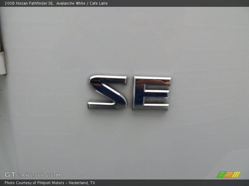 Avalanche White / Cafe Latte 2008 Nissan Pathfinder SE