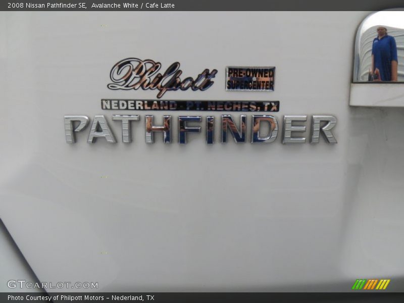 Avalanche White / Cafe Latte 2008 Nissan Pathfinder SE