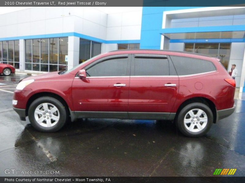 Red Jewel Tintcoat / Ebony 2010 Chevrolet Traverse LT