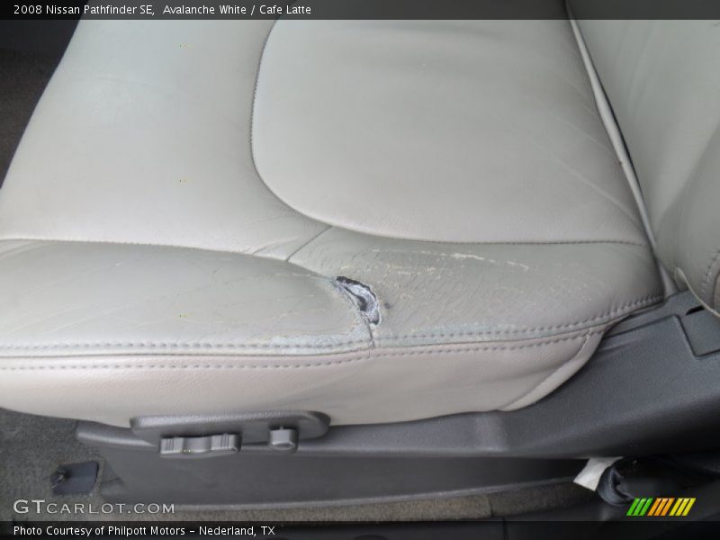 Avalanche White / Cafe Latte 2008 Nissan Pathfinder SE