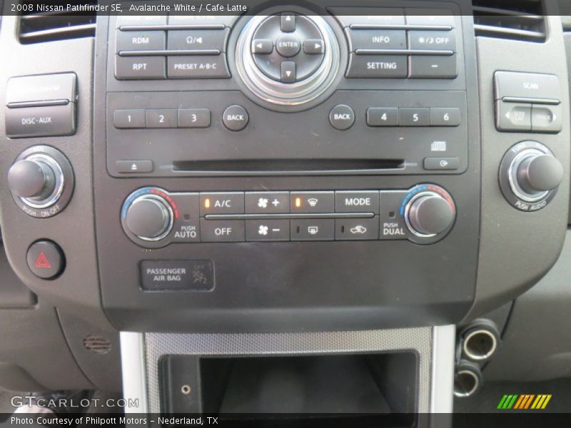 Avalanche White / Cafe Latte 2008 Nissan Pathfinder SE
