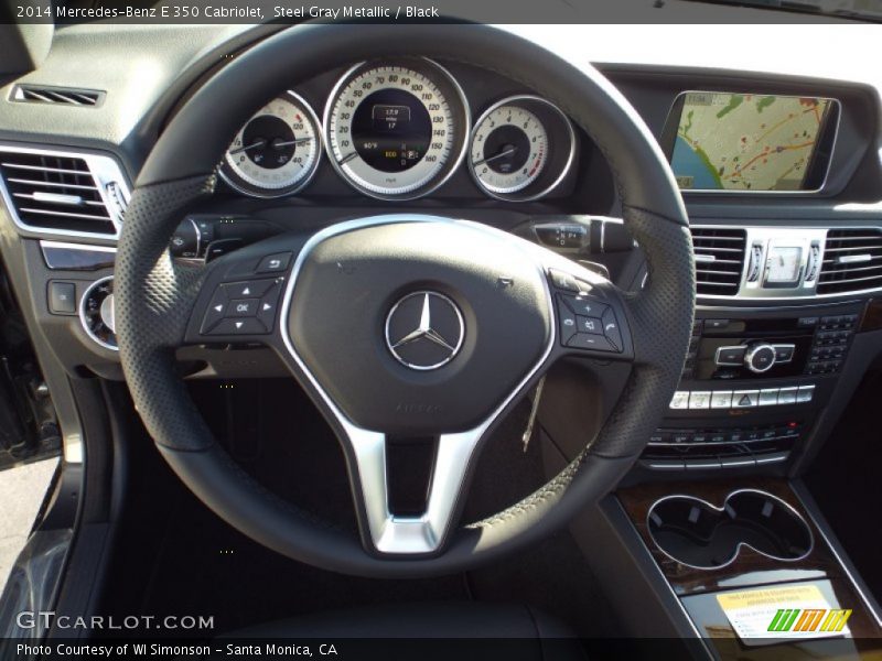 Steel Gray Metallic / Black 2014 Mercedes-Benz E 350 Cabriolet