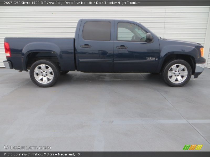 Deep Blue Metallic / Dark Titanium/Light Titanium 2007 GMC Sierra 1500 SLE Crew Cab