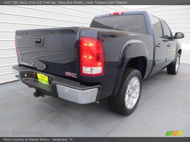Deep Blue Metallic / Dark Titanium/Light Titanium 2007 GMC Sierra 1500 SLE Crew Cab