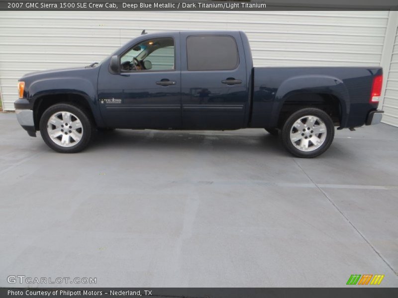 Deep Blue Metallic / Dark Titanium/Light Titanium 2007 GMC Sierra 1500 SLE Crew Cab